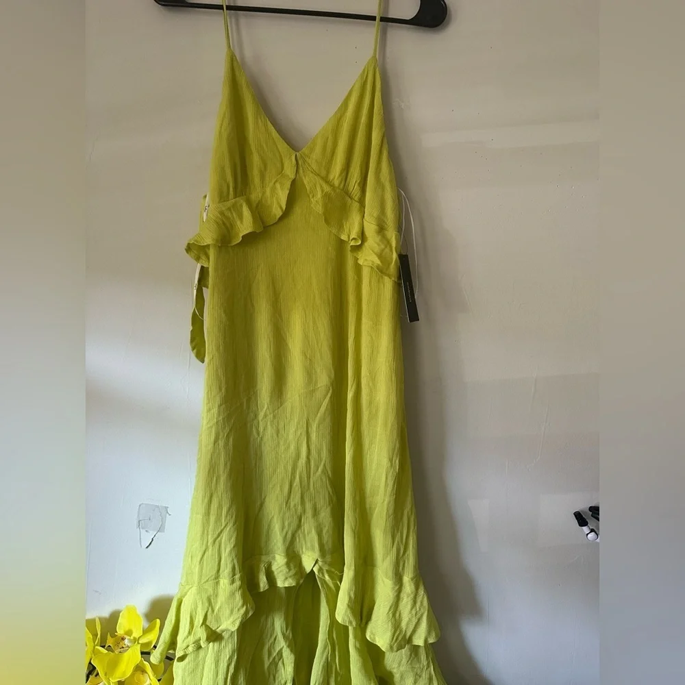 Lulu's Vibrant Lime High-Low Dress - Picture 4 of 5